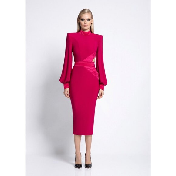 Zhivago The Cry Jersey Midi Dress with Side Bodice Cut Out - Picture 1 of 10